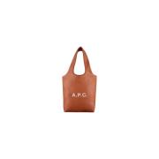 A.p.c. Unisex Faux Läder Tote Väska Brown, Herr