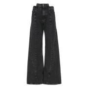 Maison Margiela Svarta bomullsjeans med fem fickor Black, Dam