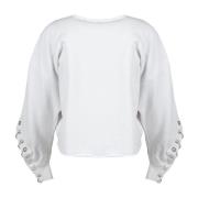 Diesel Elegant Stilren Sweatshirt White, Dam