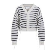 MM6 Maison Margiela Kritvit Marinblå Cardigan Multicolor, Dam