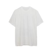 Y-3 Avslappnad Bomull T-shirt White, Herr