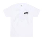 Obey Vit Kortärmad Crew T-Shirt White, Herr