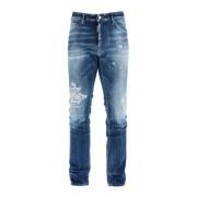 Dsquared2 Marinblå Vintage Slim Fit High Waist Jeans Blue, Herr