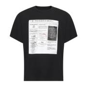 MM6 Maison Margiela T-shirt med tidningstryck Black, Herr