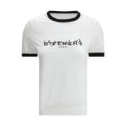 Givenchy Monogram Bomull Ringer T-shirt Black, Dam