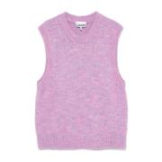 Ganni Stiliga Sweaters Kollektion Pink, Dam