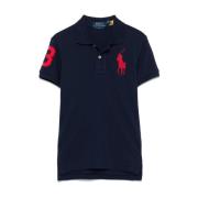 Polo Ralph Lauren Blå Bomullspolo med Pony Blue, Herr