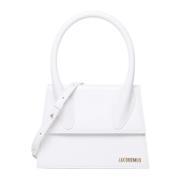 Jacquemus Vit Läder Axelväska LE Grand Chiquito White, Dam