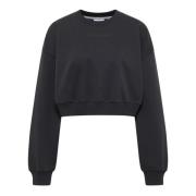 Carlo Colucci Urban Crop Sweatshirt - La Famiglia Black, Dam