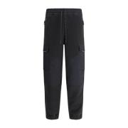 Moncler Fleece Jogger Sweatpants med Cargo Fickor Black, Herr