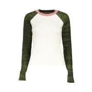 Desigual Elegant Kontrast Pullover med Rundhalsausschnitt Multicolor, ...