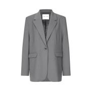 Samsøe Samsøe Oversized Haven Blazer med viskos Gray, Herr