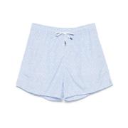 Fedeli Ljusblå Badkläder Dragsko Shorts Blue, Herr