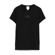 Calvin Klein Svarta T-shirts och Polos Black, Dam