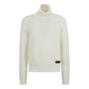 Dsquared2 Chunky Stickad Off-White Tröja Beige, Herr