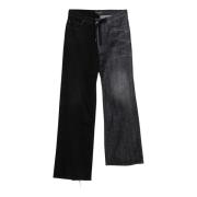 Balenciaga Regular Fit Denim Jeans Black, Herr