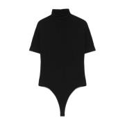 Wardrobe.nyc Svart kortärmad bodysuit Black, Dam