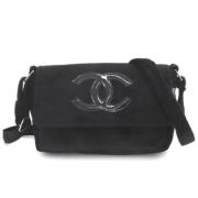 Chanel Vintage Pre-owned Tyg axelremsvskor Black, Dam