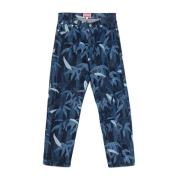 Kenzo Indigo Blå Knapp Fly Jeans Blue, Herr