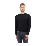 Brooks Brothers Merino Wool Crew-Neck Sweater Black, Herr