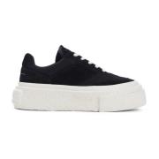 MM6 Maison Margiela Svarta Lädersneakers Höjer Stilen Black, Dam