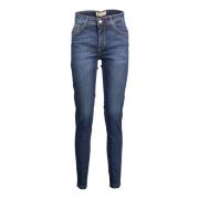 Kocca Blå Denim Damjeans 5-Ficka Blue, Dam