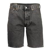 Levi's Svarta Jeans Shorts för Män 501 Black, Herr