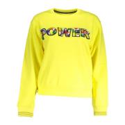 Desigual Gul Långärmad Sweatshirt med Logotyp Yellow, Dam