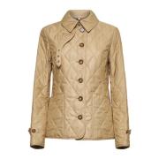 Burberry Diamantquiltad Beige Jacka Beige, Dam