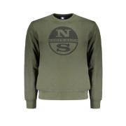 North Sails Borstad Bomullsweatshirt med Logotyptryck Green, Herr