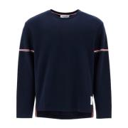 Thom Browne Blå Bomull Rugby T-shirt med Rand Blue, Herr