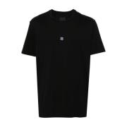 Givenchy Svart Jersey T-shirt med 4G Logo Black, Herr