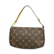 Louis Vuitton Vintage Pre-owned Tyg kuvertvskor Brown, Dam