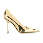 Jimmy Choo Guld läderpumps med 9,5 cm klack Yellow, Dam