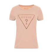 Guess Ros Logo Bomull T-shirt Pink, Dam