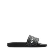 Givenchy Svarta Slip-On Sandaler med Logotyp Black, Herr