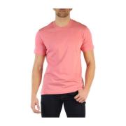 Trussardi Bomull T-shirt med Baklogo Print Pink, Herr