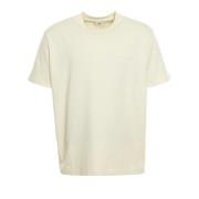 Autry Ribbad T-shirt med rund hals och logga Beige, Herr