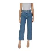 Calvin Klein Jeans Bomull Mom Jeans Kollektion Vår/Sommar Blue, Dam