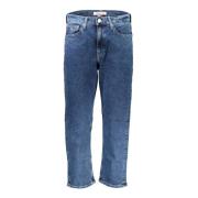 Tommy Hilfiger Blå Skinny High Waist Jeans med Broderi Blue, Dam