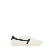 Tom Ford Vita Läder Velcro Låga Sneakers White, Herr