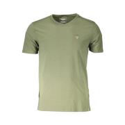 Aeronautica Militare Grön Bomull V-ringad Logotyp T-shirt Green, Herr