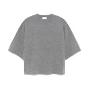 Nude Grå Ull Sweatshirt Aw24 Gray, Dam