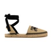 Salvatore Ferragamo Raffia Elaia espadriller Beige, Dam