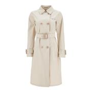 Herno Beige Dubbelknäppt trenchcoat Beige, Dam