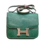 Hermès Vintage Pre-owned Laeder crossbodyvskor Green, Dam