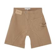 JW Anderson Twisted Workwear Bermuda Shorts Beige, Herr