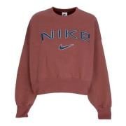 Nike Oversized Crewneck Sweatshirt Röd/Violett/Marinblå Brown, Dam