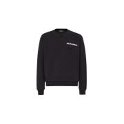 Dsquared2 Bomullsweatshirt med tryckta bokstäver Black, Herr