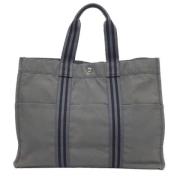 Hermès Vintage Pre-owned Canvas handvskor Gray, Dam